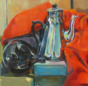 "cafetiere" başlıklı Tablo Marieline Gerard tarafından, Orijinal sanat, Petrol