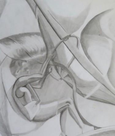 Drawing titled "Surfer" by Mariëlle Van Woudenberg, Original Artwork, Pencil