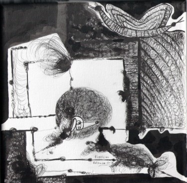Ζωγραφική με τίτλο "Gribouillage" από Mariem Zahra Chaouch, Αυθεντικά έργα τέχνης, Ακρυλικό