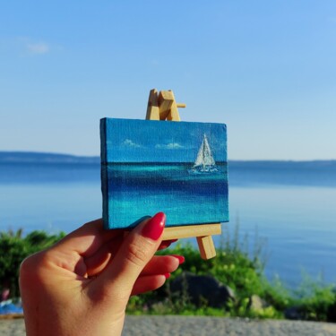 绘画 标题为“"Freedom" miniature…” 由Mariia Baskal, 原创艺术品, 油 安装在木板上