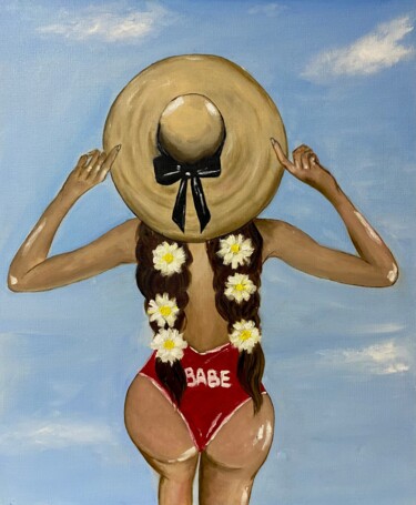 Peinture intitulée "Babe" par Mariia Fedorova, Œuvre d'art originale, Huile Monté sur Panneau de bois