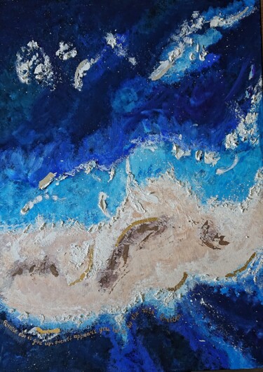 Peinture intitulée "Ocean art abstract" par Mariia Kiseleva, Œuvre d'art originale, Acrylique