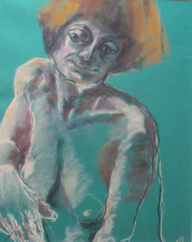 Dessin intitulée "Corps fatigué - Tir…" par Marijo Ponce Fest, Œuvre d'art originale, Pastel