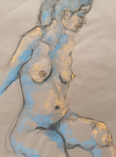 Drawing titled "Romane" by Marijo Ponce Fest, Original Artwork, Pastel