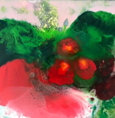 Peinture intitulée "Red Skin" par Marika Perros, Œuvre d'art originale, Huile Monté sur Châssis en bois