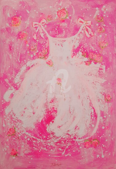 Painting titled "TUTU CANDY" by Marilena Lacchinelli, Original Artwork, Acrylic Mounted on Wood Stretcher frame