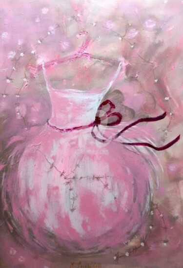 Painting titled "TUTU DREAMING" by Marilena Lacchinelli, Original Artwork, Acrylic Mounted on Wood Stretcher frame