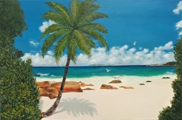 Peinture intitulée ""Am Ufer des Karibi…" par Marie Ruda, Œuvre d'art originale, Huile