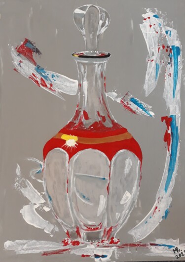 Painting titled "Decanter." by Marie Ruda, Original Artwork, Acrylic
