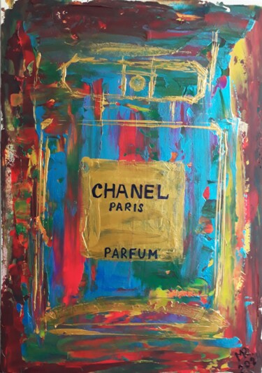 Malerei mit dem Titel "Chanel-5." von Marie Ruda, Original-Kunstwerk, Acryl