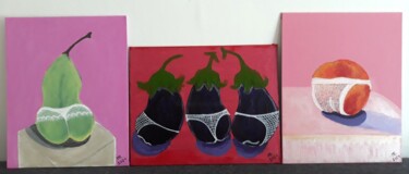 Schilderij getiteld "Erotic still life(t…" door Marie Ruda, Origineel Kunstwerk, Acryl