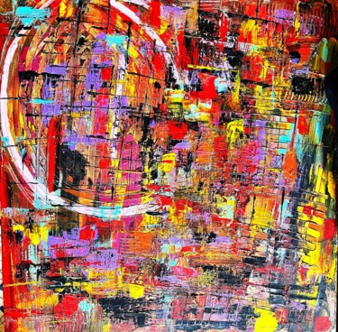 Картина под названием "LA FORZA DEL COLORE" - Marina Berra, Подлинное произведение искусства, Акрил Установлен на Другая жес…