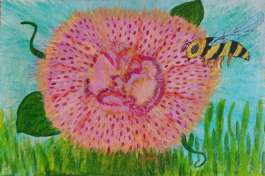Картина под названием "The Bee" - Marina Danko, Подлинное произведение искусства, Акрил