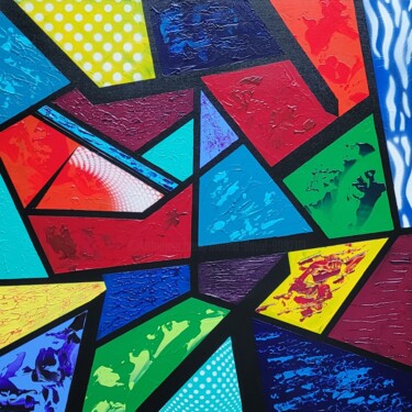 Картина под названием "Pop Art" - Marina David, Подлинное произведение искусства, Акрил Установлен на Деревянная рама для но…