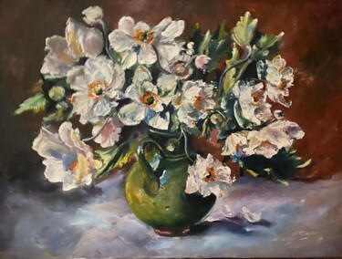 Malarstwo zatytułowany „Strawberry bouquet” autorstwa Marina Gavrilova, Oryginalna praca, Olej