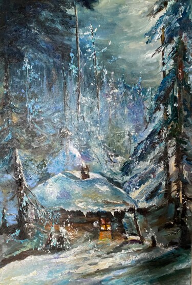 Painting titled "Faıry forest" by Marina Gavrilova, Original Artwork, Oil