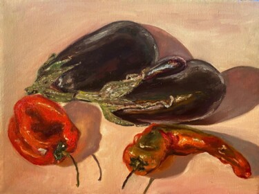 Painting titled "Colorful Vegetables…" by Marina Gavrilova, Original Artwork, Oil