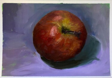 Painting titled "Apple red small app…" by Marina Gavrilova, Original Artwork, Oil