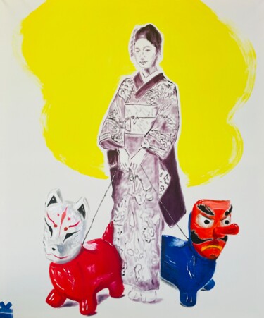 제목이 "Самоконтроль"인 미술작품 Kamarou로, 원작, 기름 나무 들것 프레임에 장착됨