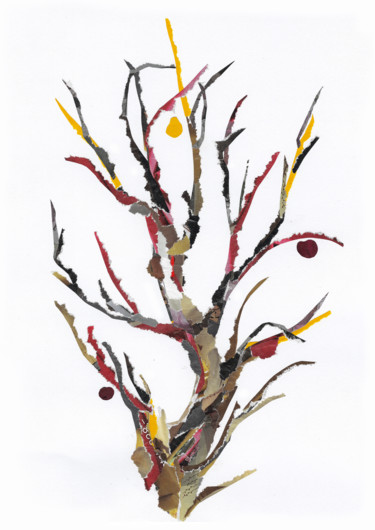 Collages titled "Fruit tree" by Marina Geipel, Original Artwork, Collages