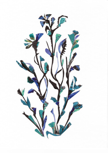 "Wild Cornflower" başlıklı Kolaj Marina Geipel tarafından, Orijinal sanat, Kolaj
