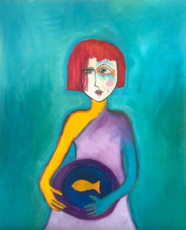 Картина под названием "Wish Fairy" - Marina Gorbachova, Подлинное произведение искусства, Масло