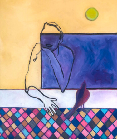 Pintura intitulada "Who Love The Sun" por Marina Gorbachova, Obras de arte originais, Óleo