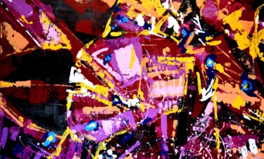 Картина под названием "violets" - Марина Климан, Подлинное произведение искусства, Масло