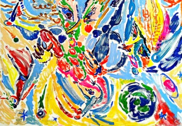 Картина под названием "Paratroopers" - Марина Климан, Подлинное произведение искусства, Масло