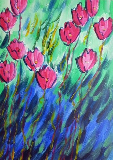 Pittura intitolato "Spring Flowers #05" da Marina Krylova, Opera d'arte originale, Acrilico