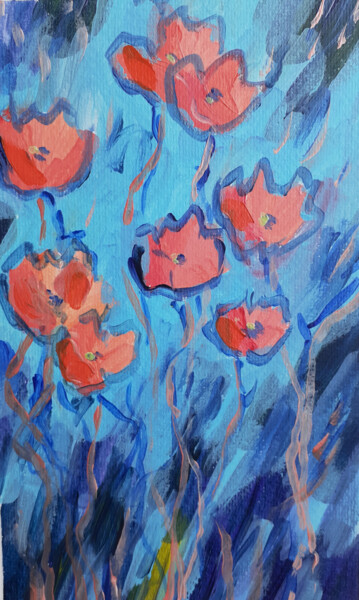 Malerei mit dem Titel "Spring Flowers #10" von Marina Krylova, Original-Kunstwerk, Acryl