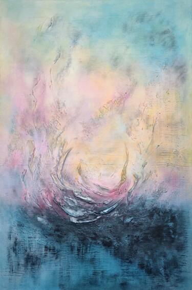 Картина под названием "Abstraction № 9" - Marina Okulova, Подлинное произведение искусства, Акрил Установлен на Деревянная р…