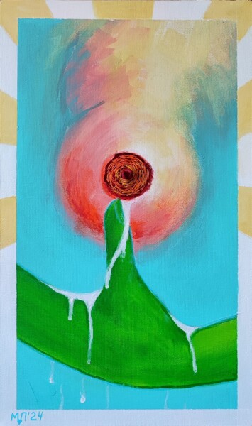 Peinture intitulée "Sunrise / Рассвет" par Marina Petrova, Œuvre d'art originale, Acrylique