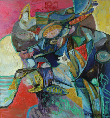 Peinture intitulée "Composition #52" par Marina Podgaevskaya, Œuvre d'art originale, Huile Monté sur Châssis en bois