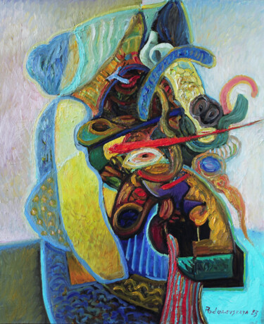 Schilderij getiteld "Transformation-#7" door Marina Podgaevskaya, Origineel Kunstwerk, Olie