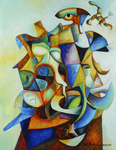 Malerei mit dem Titel "Jazz improvisation…" von Marina Podgaevskaya, Original-Kunstwerk, Öl