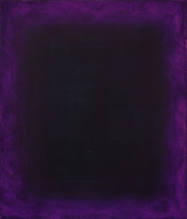 Painting titled "Violet and black" by Marina Rusalka, Original Artwork, Oil Mounted on Wood Stretcher frame