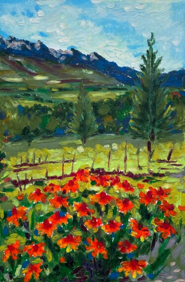 Painting titled "Les gaillardes avec…" by Marina Semenova, Original Artwork, Oil