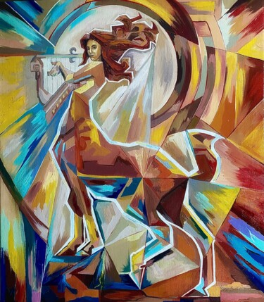 Painting titled "Сила, мудрость, вол…" by Marina Sholokhova, Original Artwork, Oil