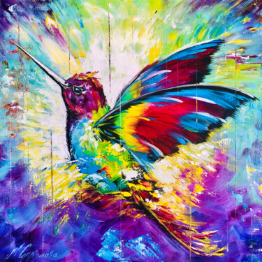 "Fabulous bird. Soar…" başlıklı Tablo Marina Skromova tarafından, Orijinal sanat, Petrol Ahşap Sedye çerçevesi üzerine monte…