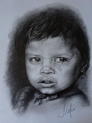 Dessin intitulée "Baby" par Marina Ternavskaya, Œuvre d'art originale, Crayon