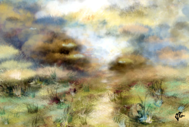 Arte digitale intitolato "Landscape nature l3" da Plaline, Opera d'arte originale, Pittura digitale