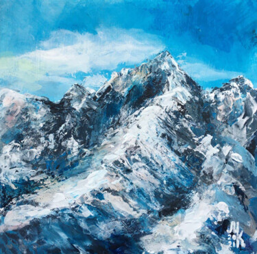 Painting titled "Mountains #1 Set of…" by Marine Kubert, Original Artwork, Acrylic