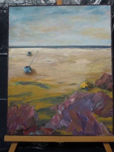 Картина под названием "pêche aux moules" - Marine Brivet, Подлинное произведение искусства