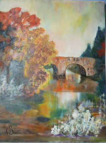 Malarstwo zatytułowany „le pont aux VTT” autorstwa Marine Brivet, Oryginalna praca