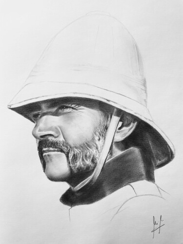 图画 标题为“Sean Connery #2” 由Mario Araus, 原创艺术品, 石墨