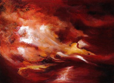 Painting titled "línea, vida, alient…" by Mario Enap, Original Artwork, Oil