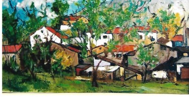 Pittura intitolato "6-villaggio-di-orig…" da Mario Fanconi, Opera d'arte originale, Olio