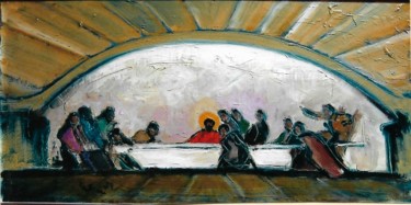 Pintura intitulada "14-ultima-cena-" por Mario Fanconi, Obras de arte originais, Óleo