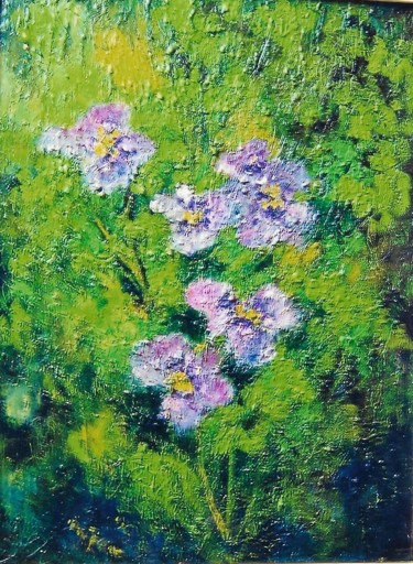 Painting titled "violette" by Mario Fanconi, Original Artwork, Oil